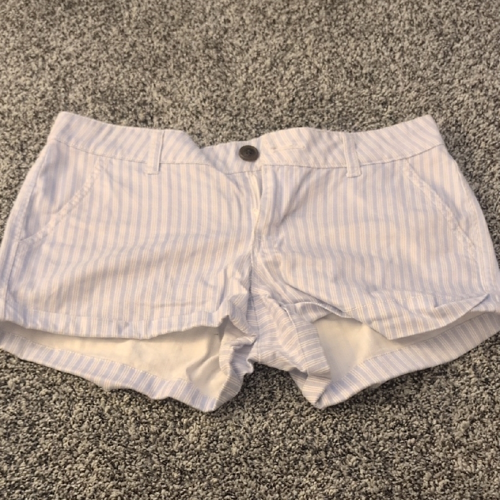 SO Women's Light Blue Striped Shorts